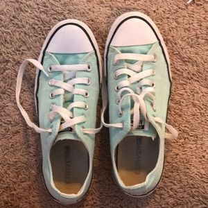Mint Converse shoes size 8